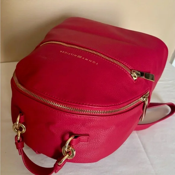 Tommy Hilfiger Women's Jaden Plus Red Backpack - Picture 8 of 10